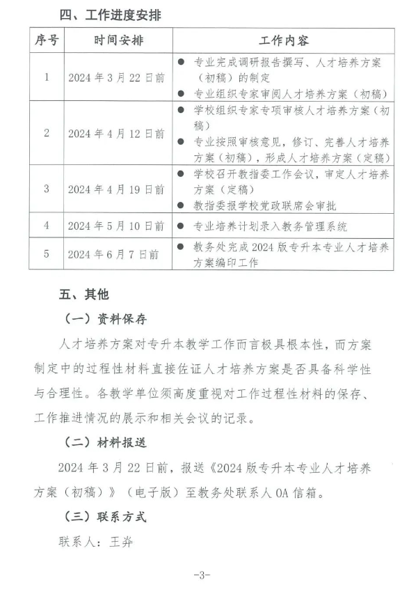 四川电影电视学院2024版专升本专业人才培养方案制定工作的通知(图4)