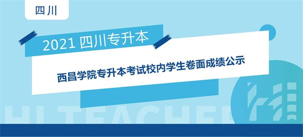 2021年西昌学院专升本考试校内学生卷面成绩公示(图1)