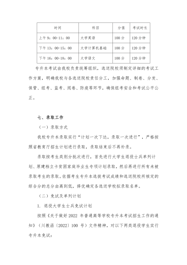 2022年西南财经大学天府学院专升本招生简章(图4)